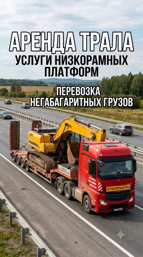 Аренда трала в Мариуполе негабарит и техника