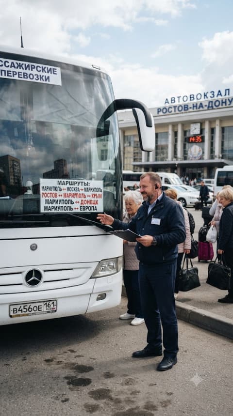 Пассажирские перевозки Мариуполь автобусы Россия Европе