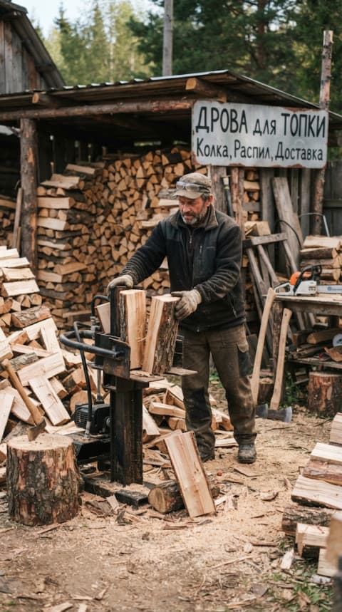 Дрова и доски для отопления в Мариуполе