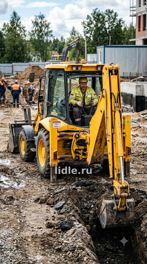 Аренда экскаватора-погрузчика в Мариуполе 2 в 1