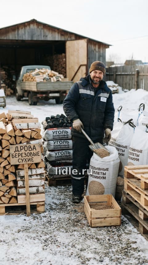 Дрова, уголь, пеллеты в Мариуполе топливо с доставкой